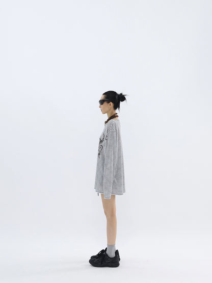 STRIPED LIGHTWEIGHT SUNSCREEN SHIRT