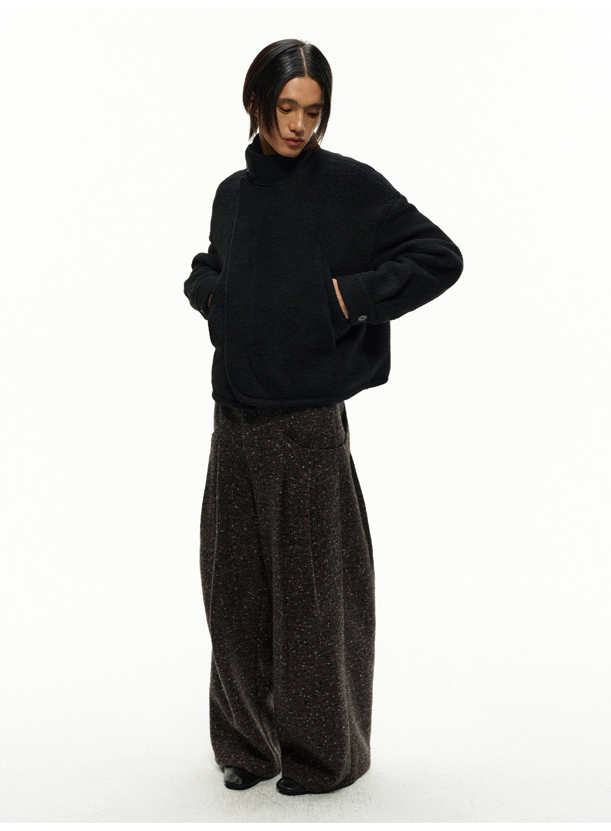 CURLY TEXTURE WOOL LOOP JACKET
