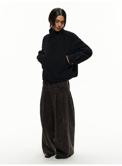 CURLY TEXTURE WOOL LOOP JACKET