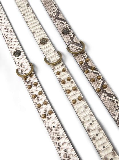 SNAKE EYE RIVETED COWHIDE BELT