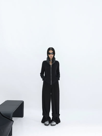 BUCKLE LOOSE DRAPED PANTS