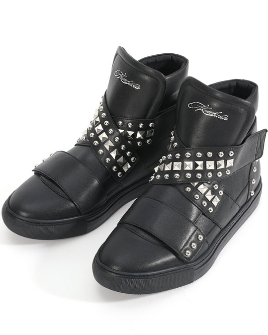 RIVET VELCRO HIGH TOP STAD SNEAKERS