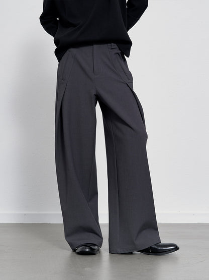 LIME SIDE PLEATED STRAIGHT PANTS