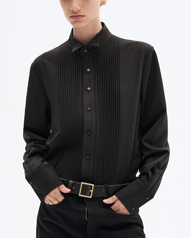 DARK BLACK DRESS UNDERSHIRT