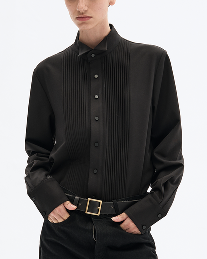 DARK BLACK DRESS UNDERSHIRT