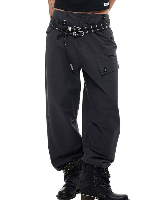 FLOOR LENGTH LOOSE STRAIGHT TROUSERS