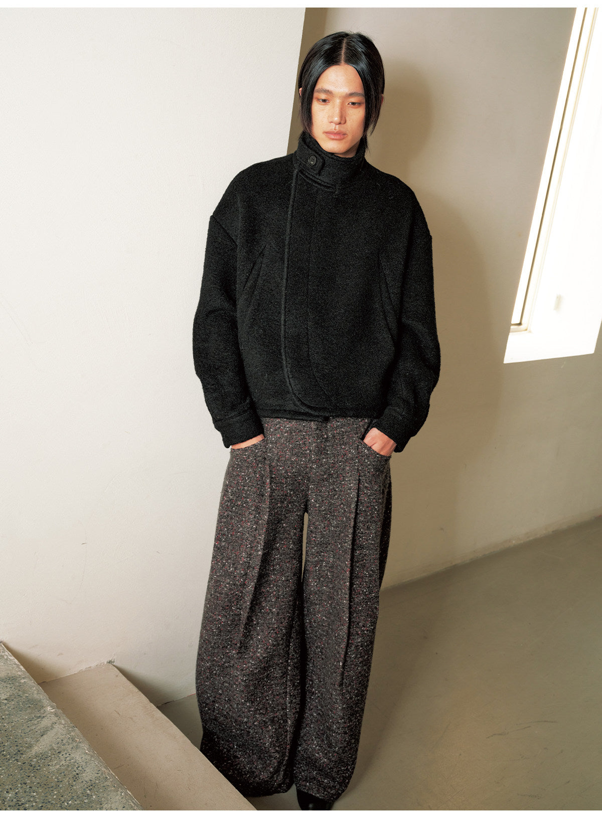 CURLY TEXTURE WOOL LOOP JACKET