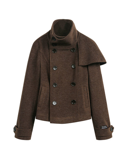 FRENCH ARCHIVE CROPPED WOOL CAPE