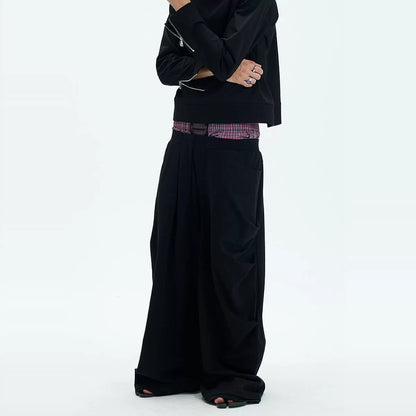 ASYMMETRIC DRAPE BAGGY SWEATPANTS