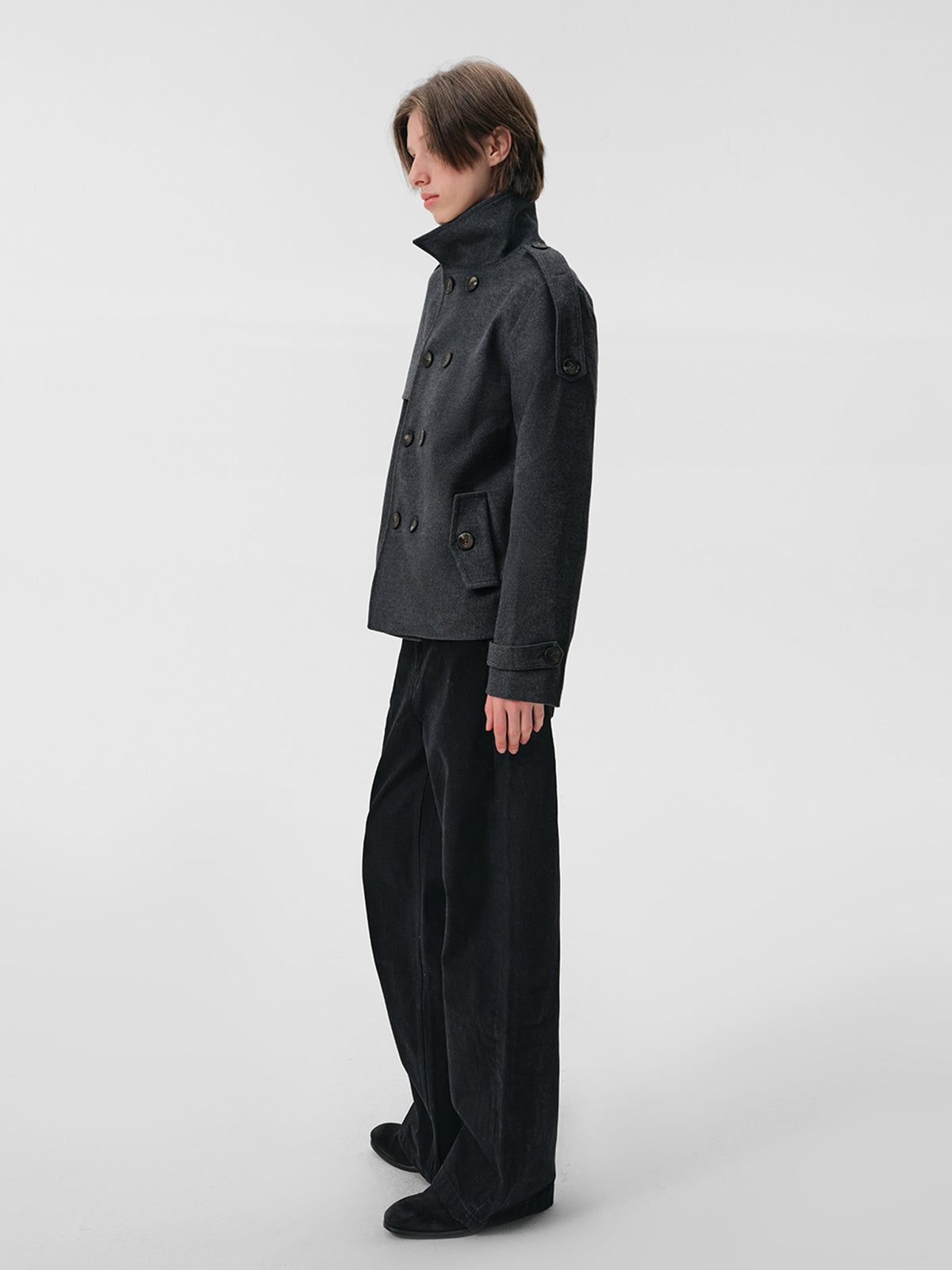 BRUTALIST GREY DOUBLE BREASTED JACKET