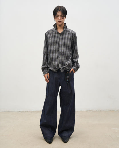RAW BLUE LOOSE DENIM TROUSERS