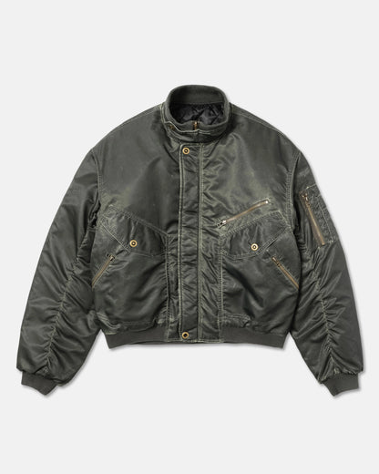 WASH STAND COLLAR BOMBER JACKET