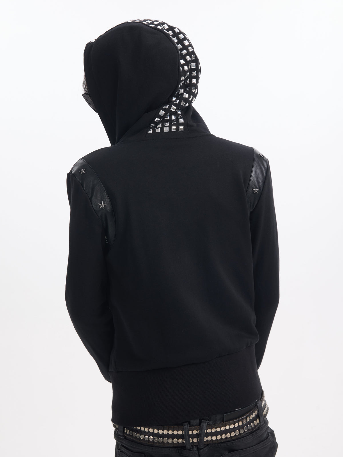 STAR STUD SLIM ZIP HOODIE