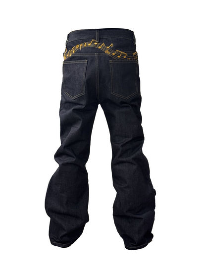 13OZ ASIA FLORAL BOOTCUT DENIM