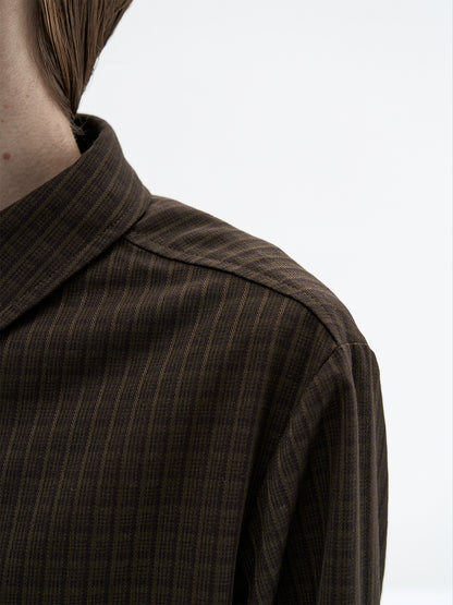 TAILORED BARLEY PATTERN SILK SHIRT