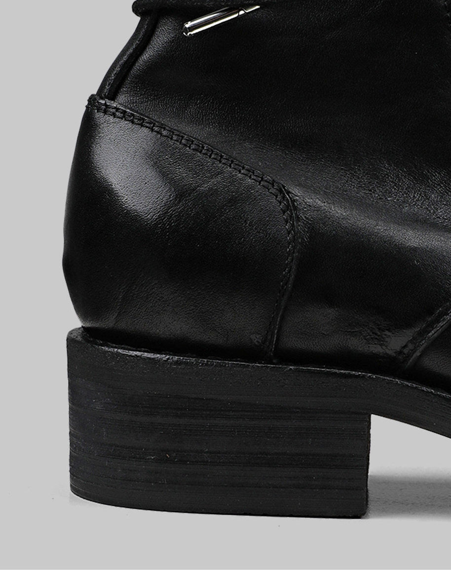 KNIGHT WASHED LACE-UP STREET BOOTS