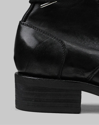 KNIGHT WASHED LACE-UP STREET BOOTS