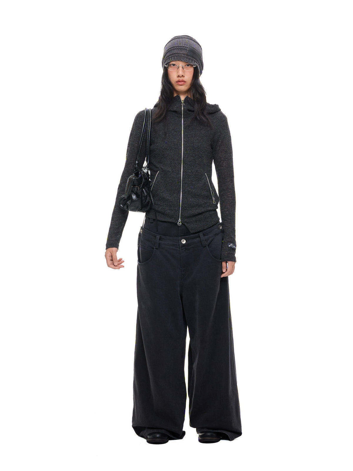 DOUBLE WAIST STRAIGHT CUT JEANS