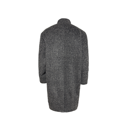 DIAGONAL PLACKET HEAVY WOOL COAT
