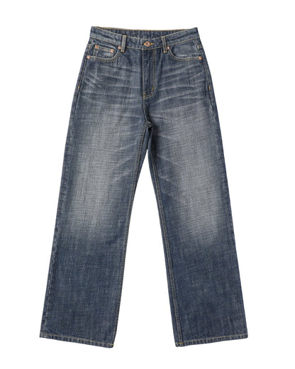 COARSE SLUB STRAIGHT LEG JEANS