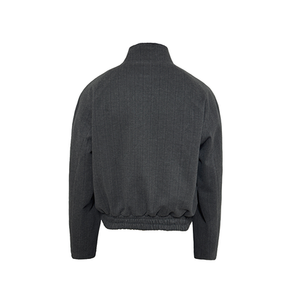 VERTICAL STRIPE WAIST LENGTH JACKET