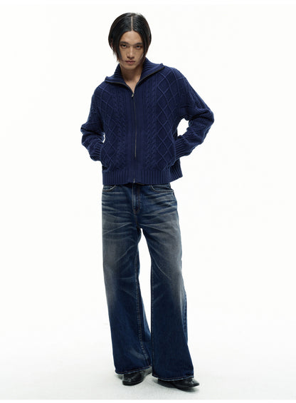 STRAIGHT HIGH OUNCE BLUE DENIM