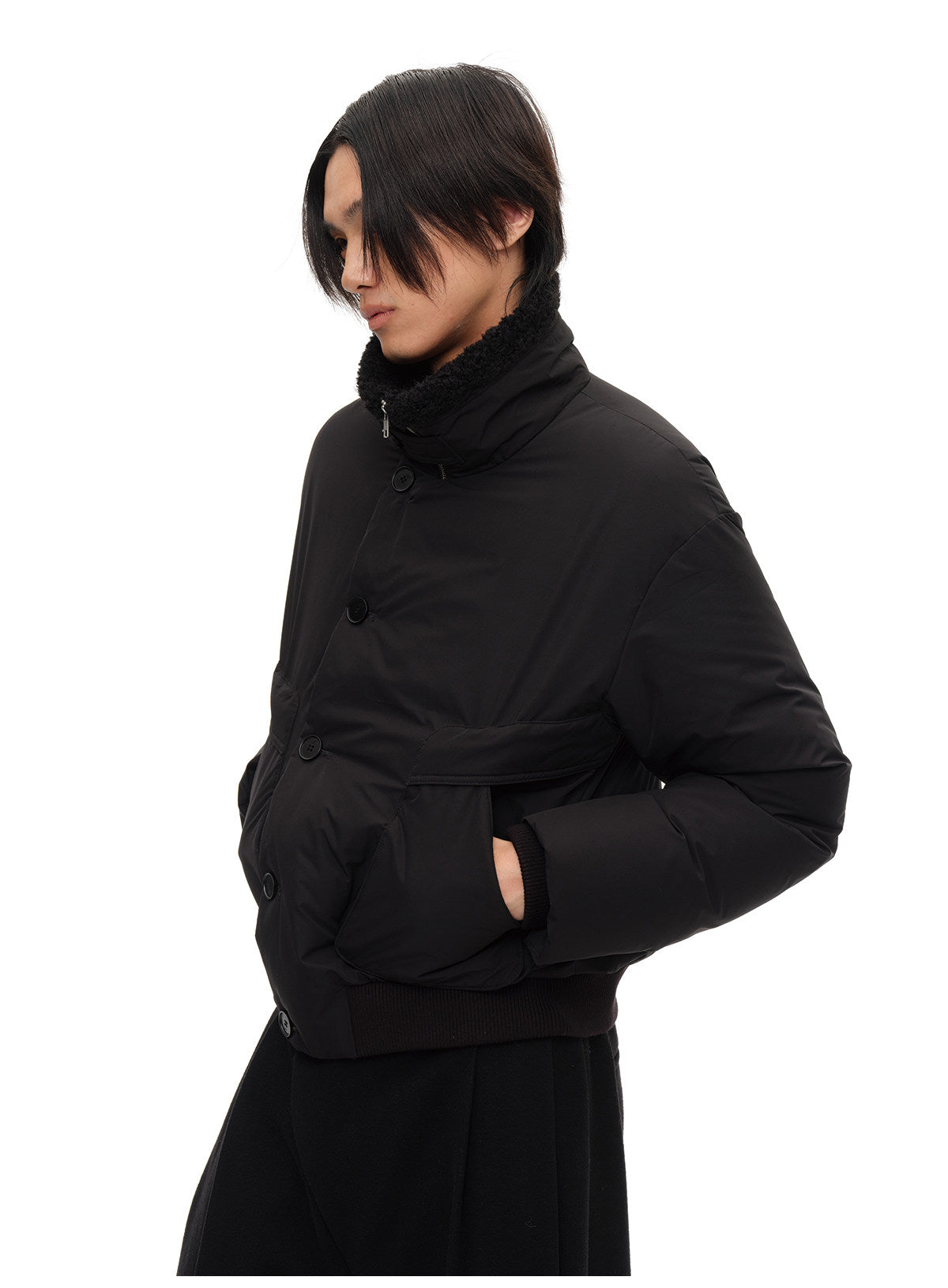 FUR COLLAR PADDED DOWN JACKET