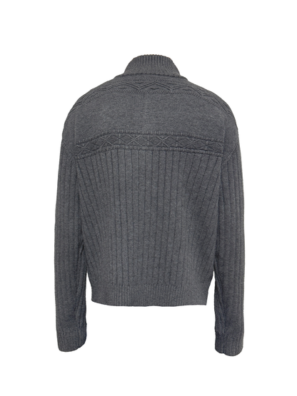 JACQUARD HEAVY WOOL SWEATER