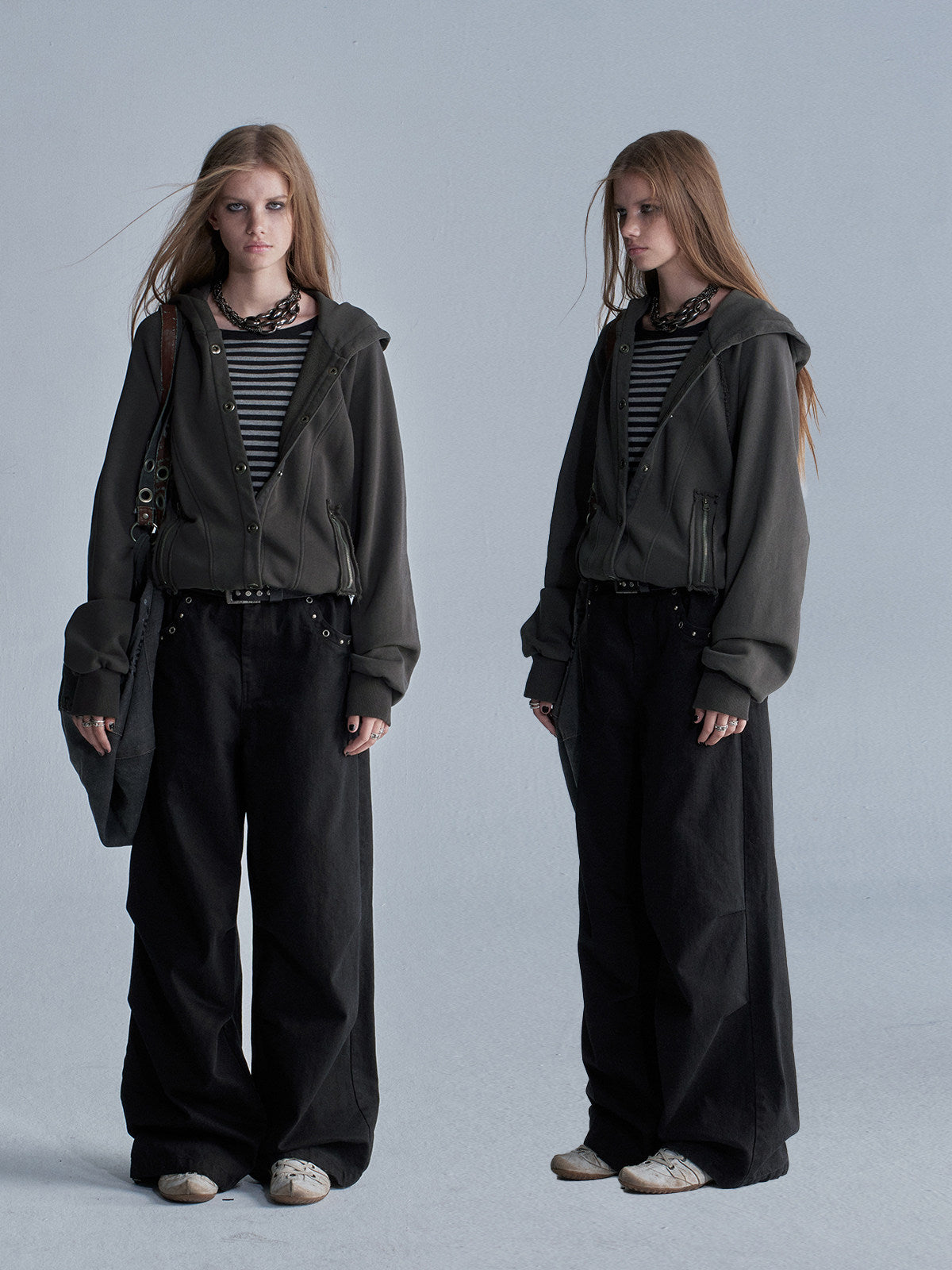 SPLIT ZIP RAGLAN TERRY SWEATSHIRT