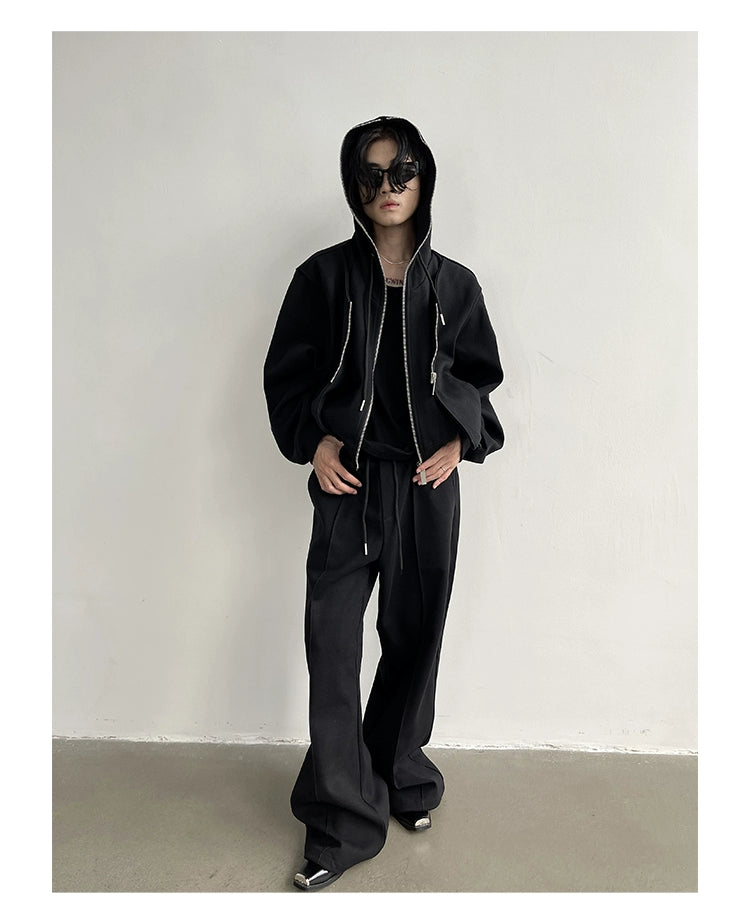 FULL ZIP HEAVY TWO-PIECE HOODED SWEATER AND PANTS