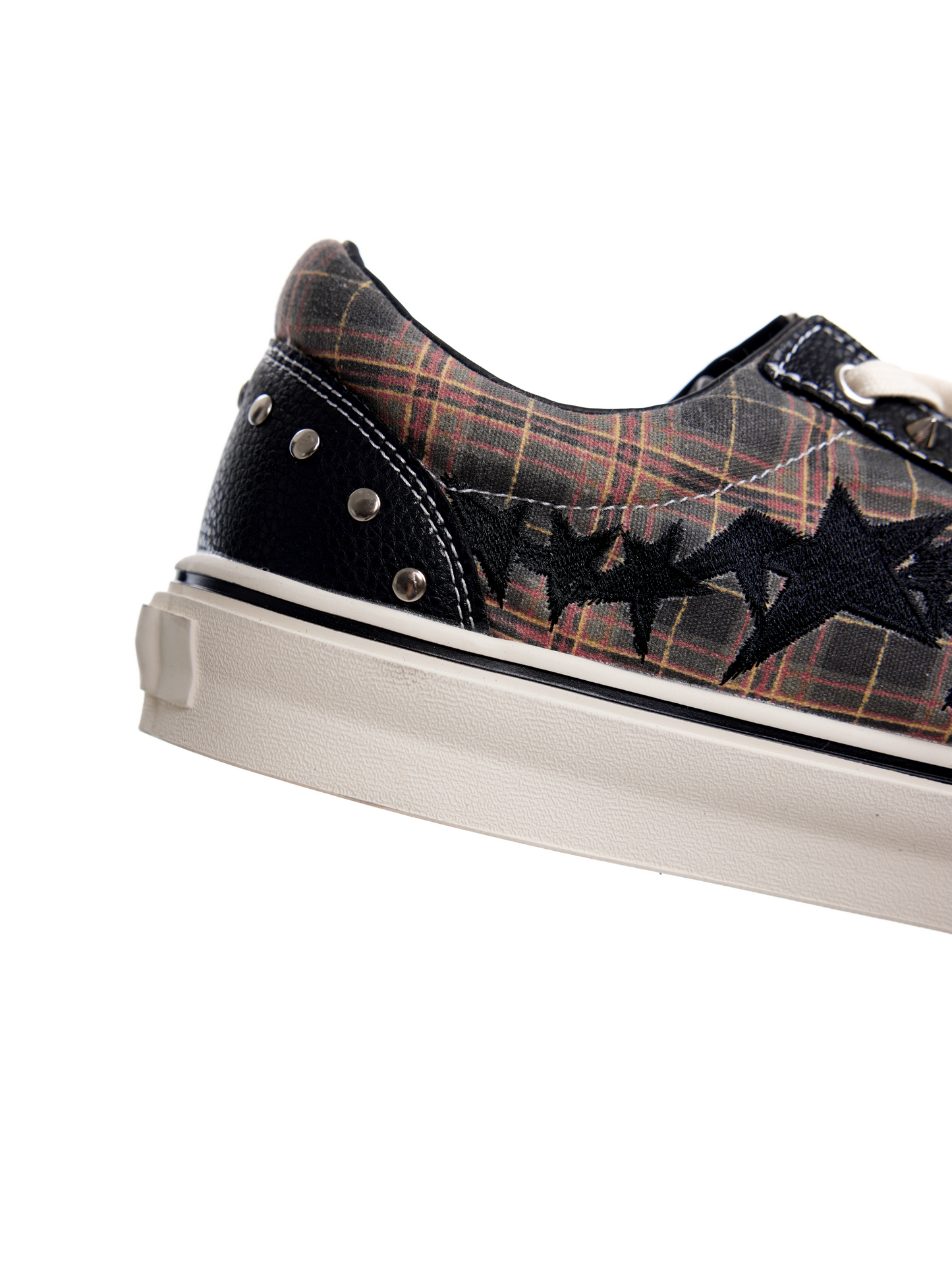 UNDERGROUND STUDDED PLAID SNEAKERS