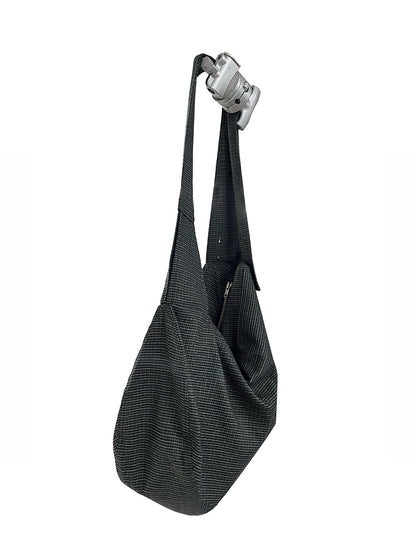 CHECKERED  HOBO SHOULDER BAG