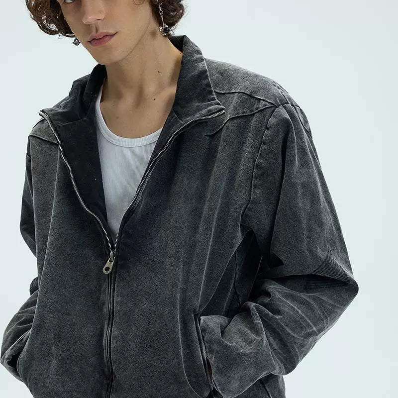 HEAVY WASH RED PADDED JACKET