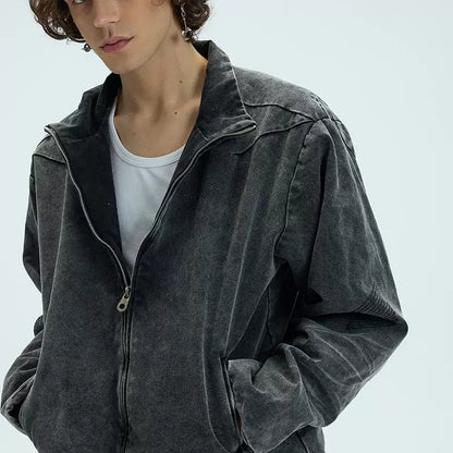 HEAVY WASH RED PADDED JACKET