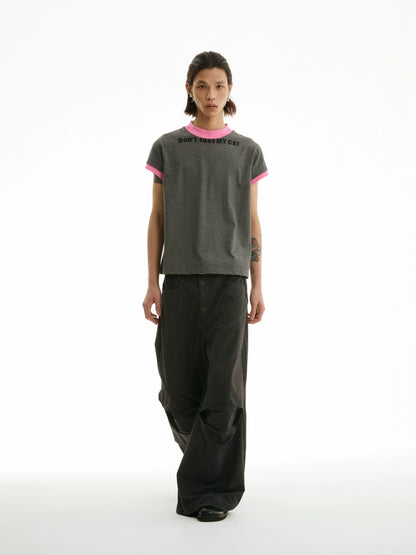 LOOSE SHOULDER CONTRAST TEE