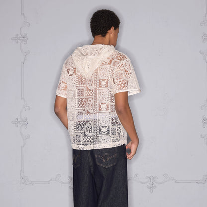 JACQUARD HOODED SUMMER SHIRT