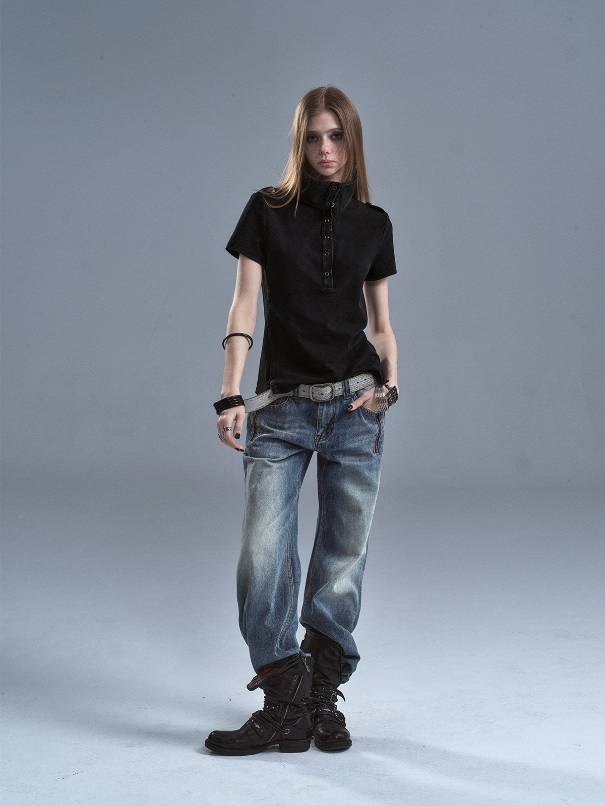 METAL SNAP FITTED TEE