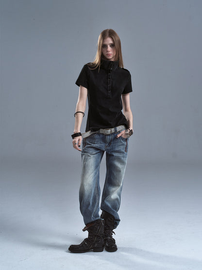 METAL SNAP FITTED TEE