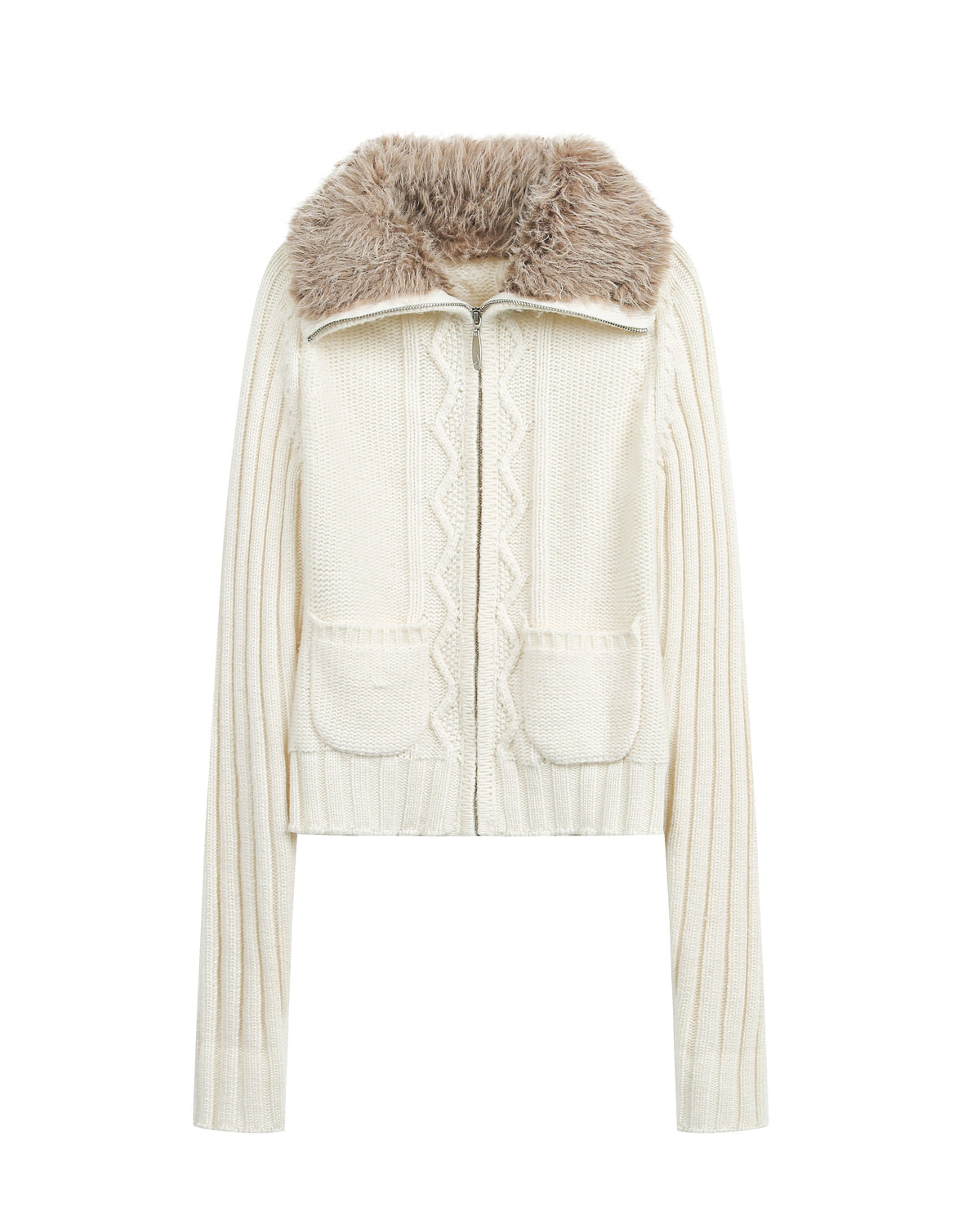 SLIM FIT WOOL LAPEL CARDIGAN