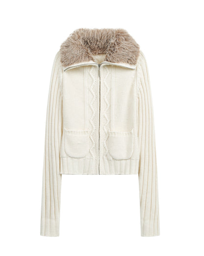 SLIM FIT WOOL LAPEL CARDIGAN