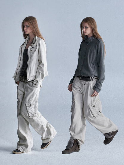 RIVET DETAIL LOOSE CARGO PANTS