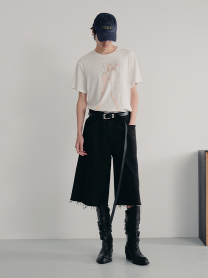 DOUBLE FLOWER PRINTED TEE