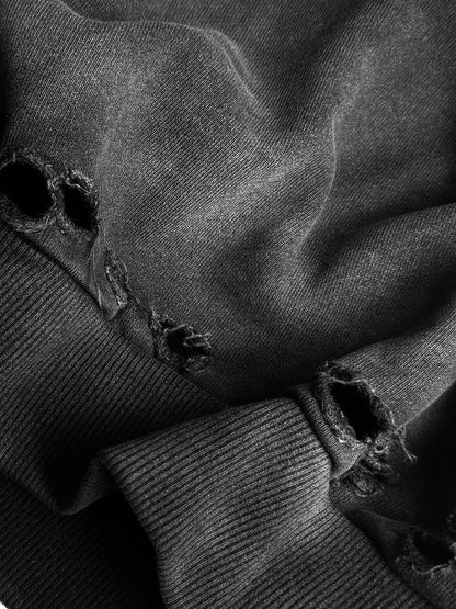 FADED BLACK RUNE HOODED SWEATSHIRT