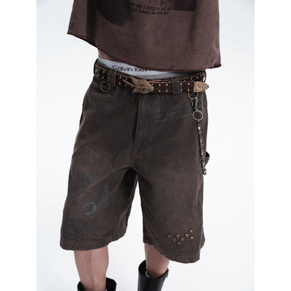 RIVETED WORKWEAR CANVAS SHORTS
