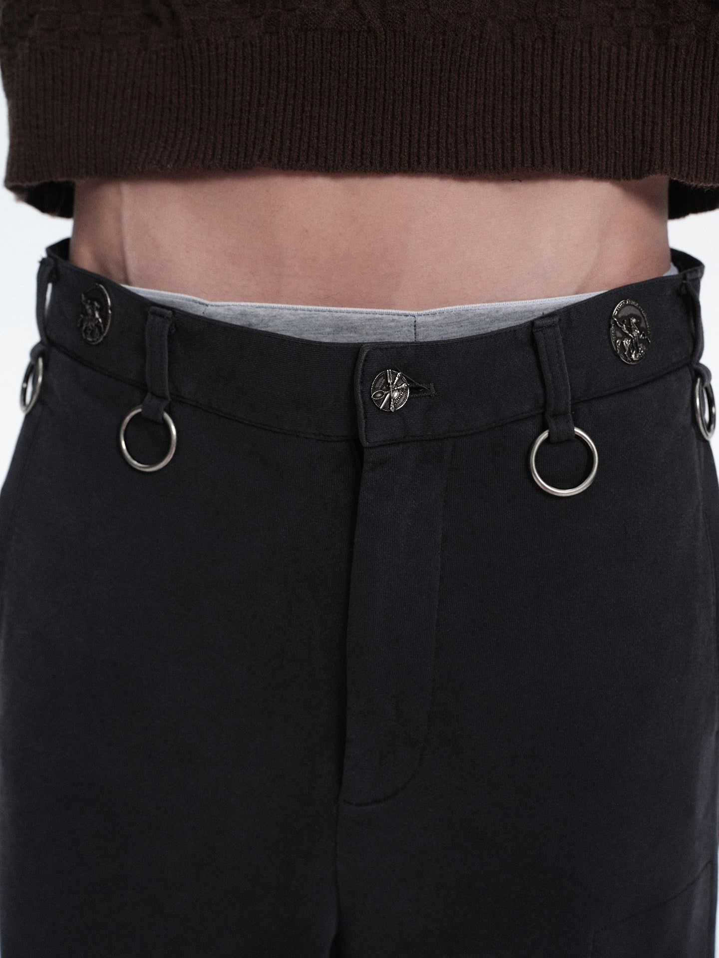 WASHED CONTRAST STITCH SWEATPANTS