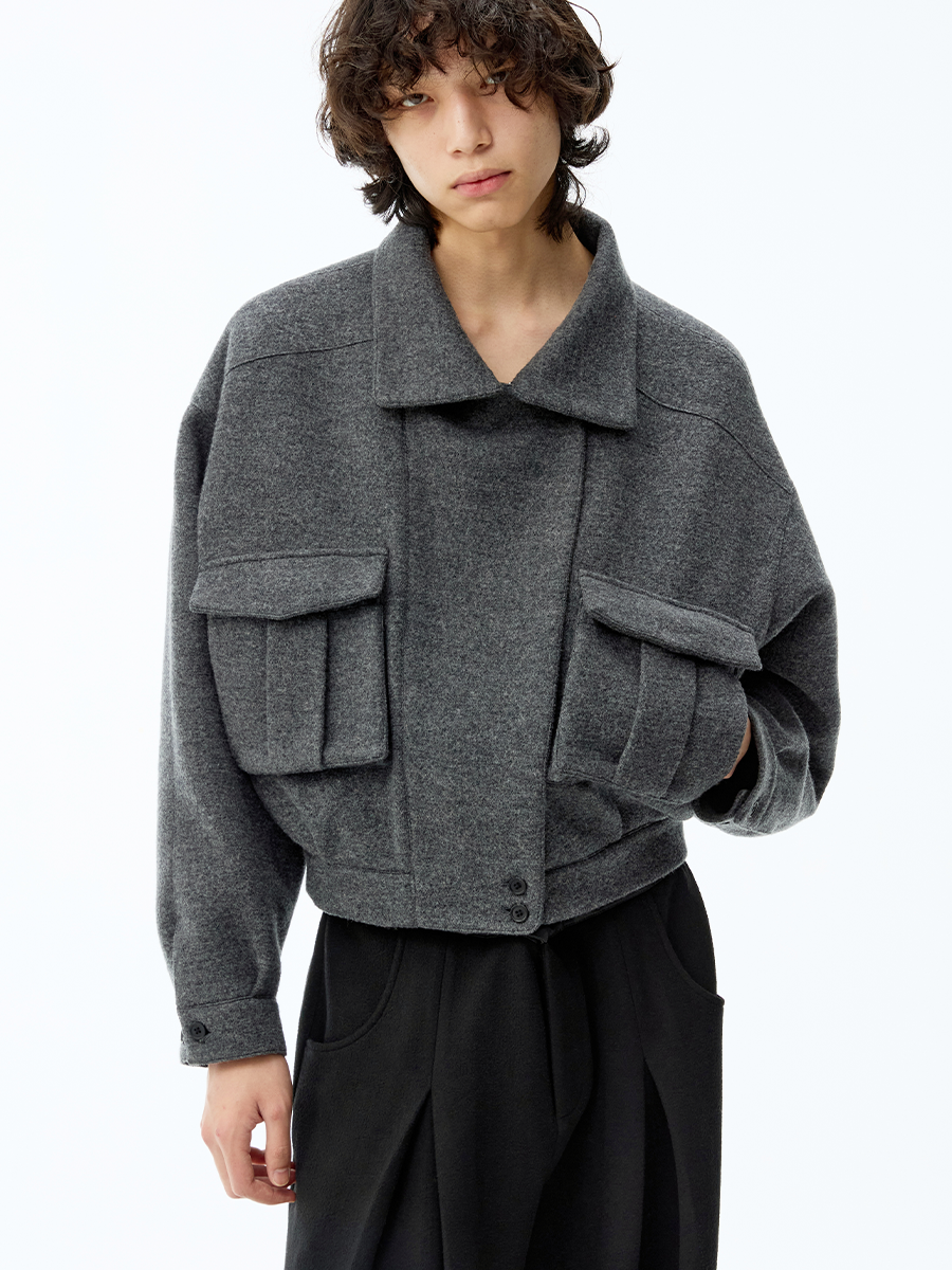 DOUBLE POCKET WOOL FLIGHT JACKET