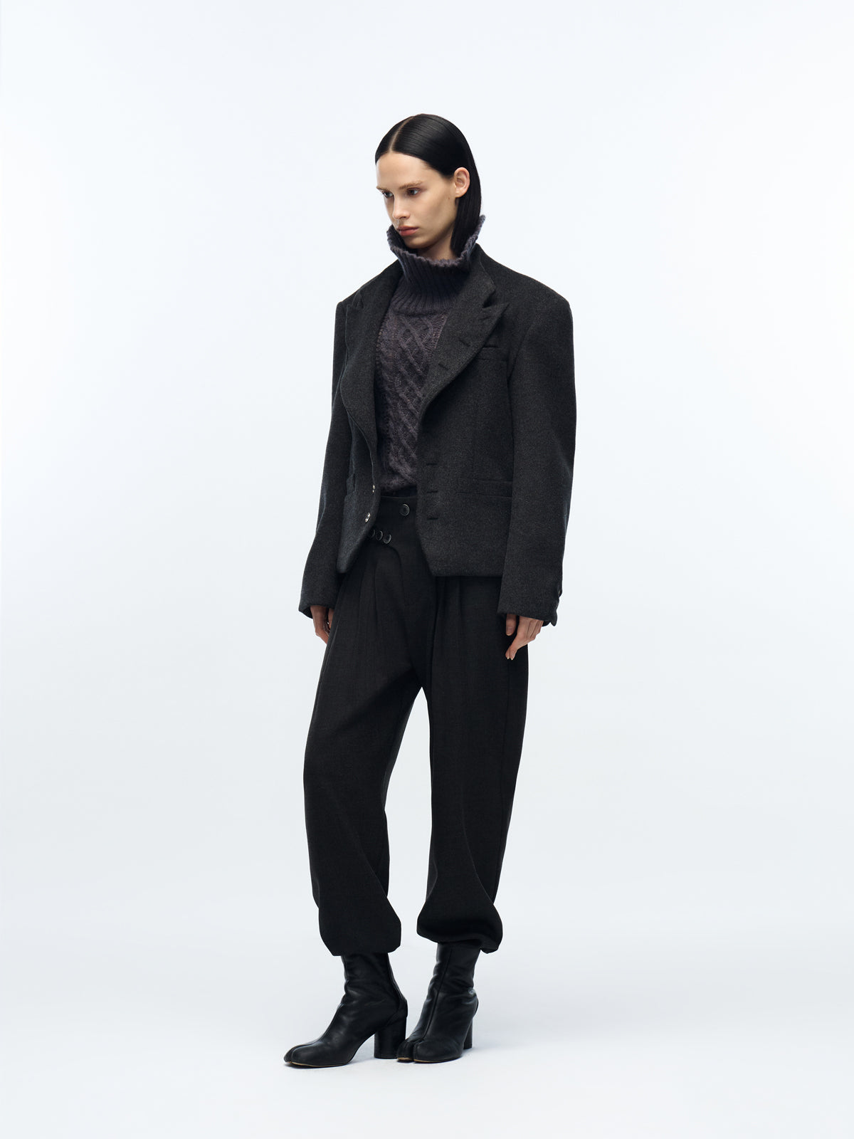 STAND COLLAR WOOL COURT JACKET