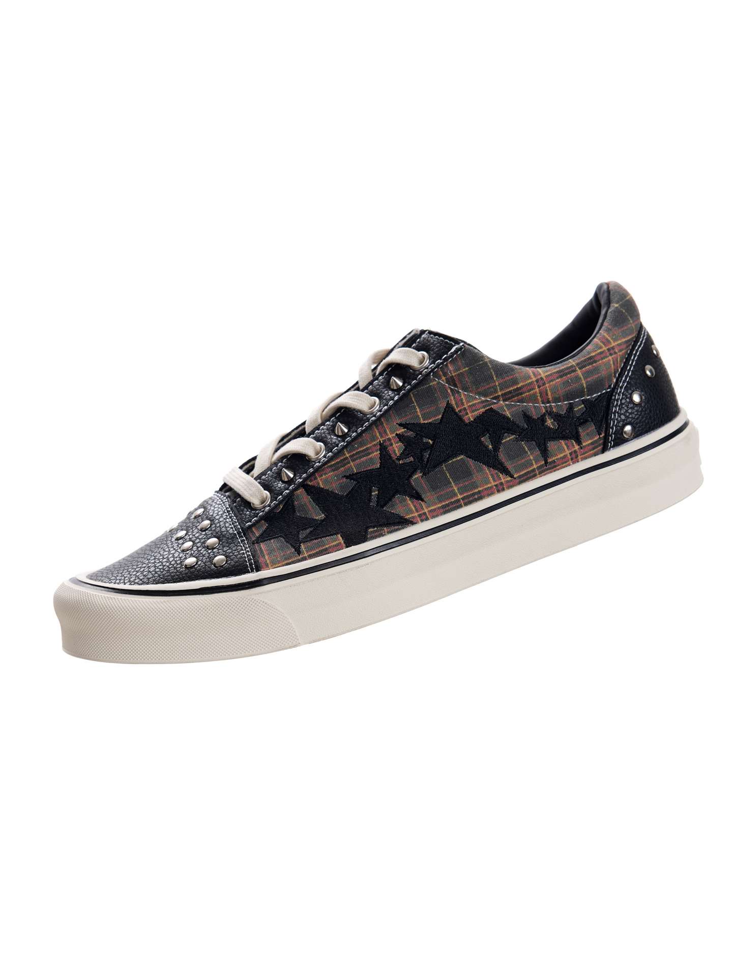 UNDERGROUND STUDDED PLAID SNEAKERS