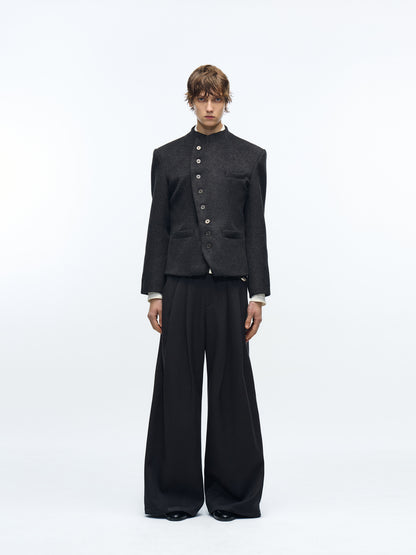 STAND COLLAR WOOL COURT JACKET