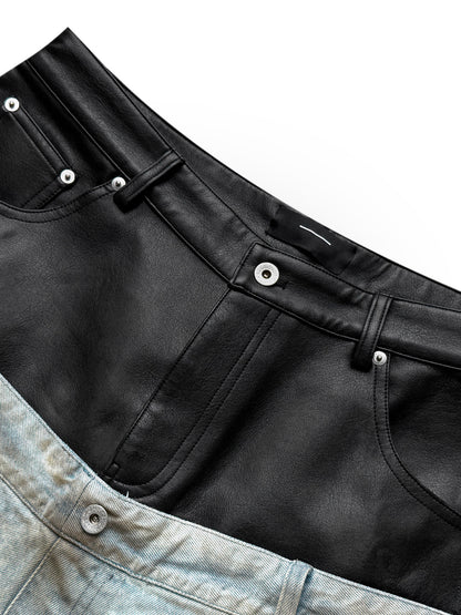 DOUBLE WAIST MONKEY WASH JEANS